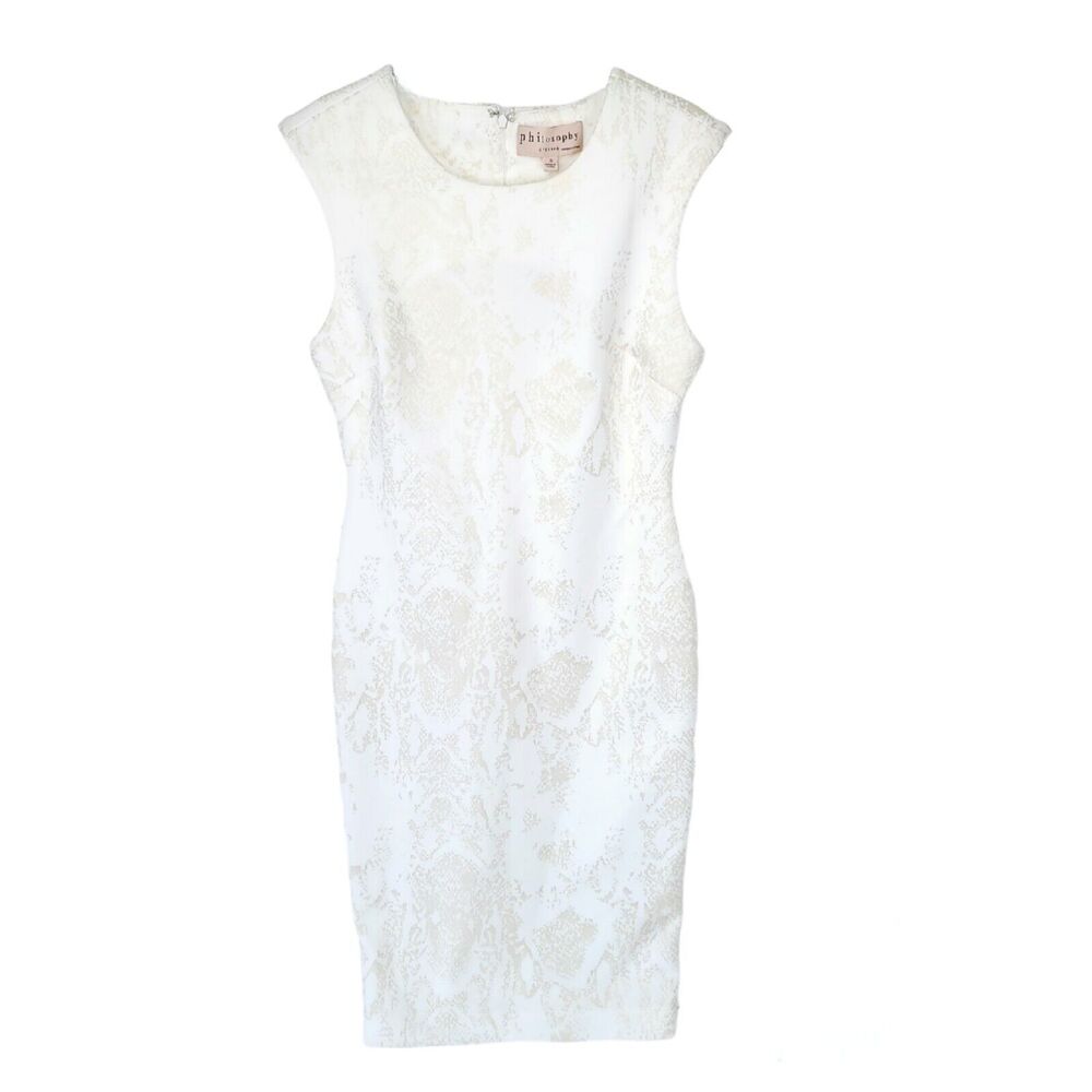 Philosophy Dress Womens Small Midi Long Sleeveless Stretch Scuba Anthropologie